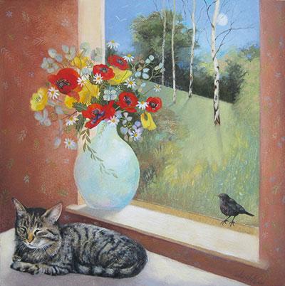 Windowsill in Summer - Fine Art Greetings card