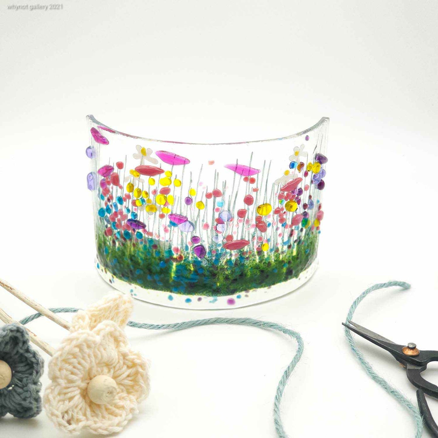 Wild Garden handmade glass curve