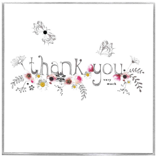 Thank  you very much  butterflies- Greetings card