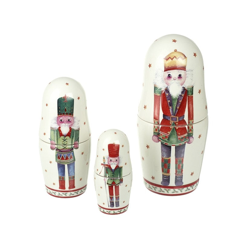 Nesting Nutcracker Set- Ceramic
