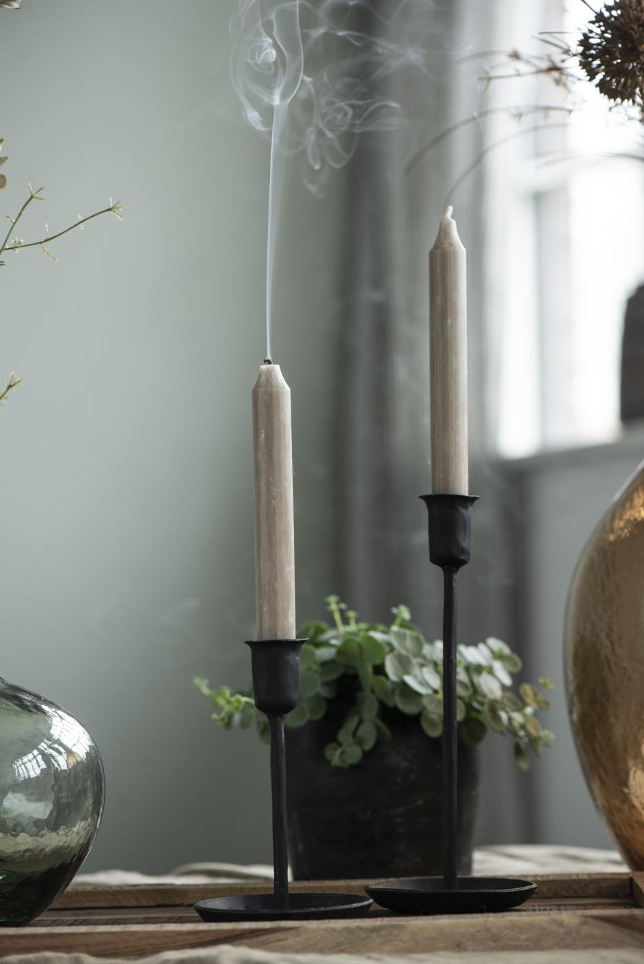 Handmade Rustic Candle Holder - Rust finish