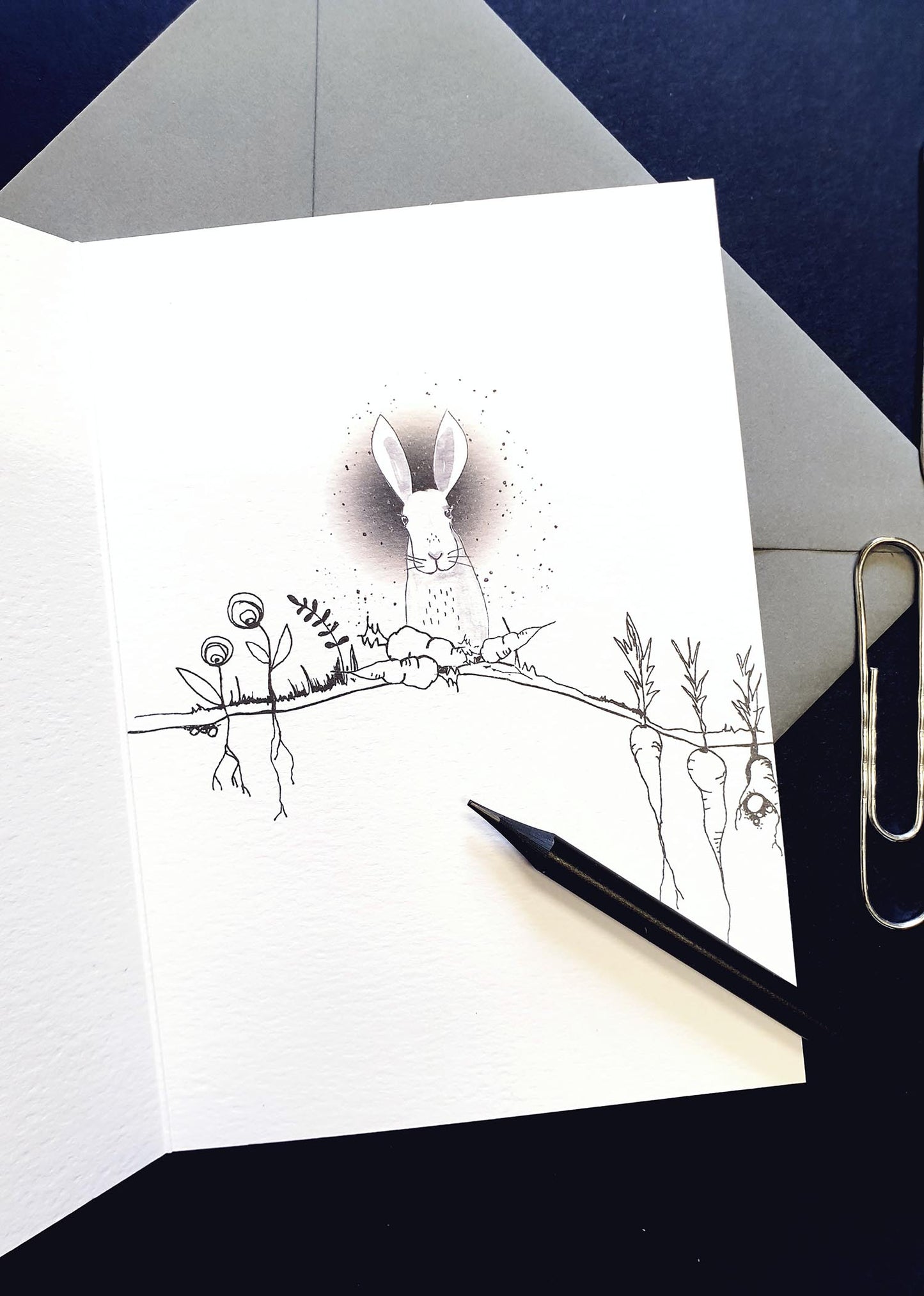 Another Grey Hare Birthday Card