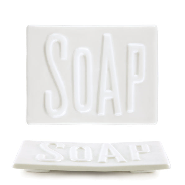 Porcelain soap dish / stand - SOAP!