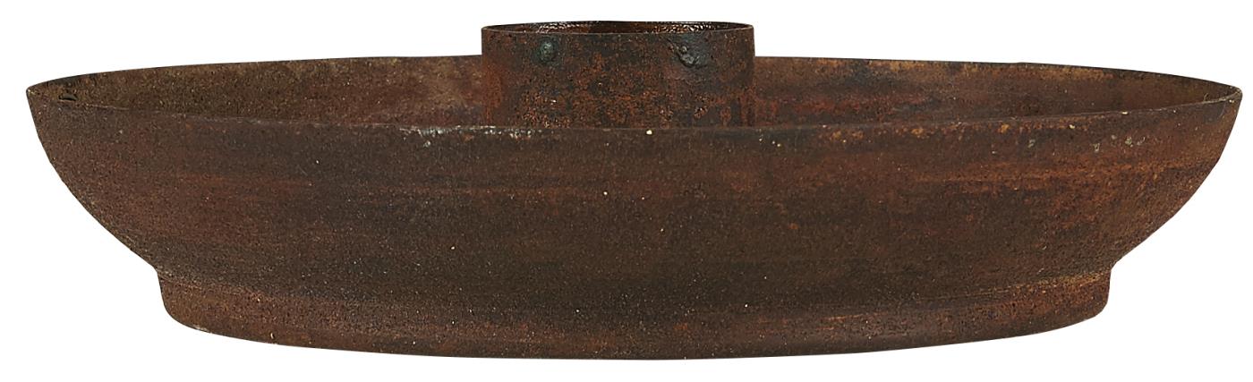 Candle holder for a dinner candle- in rust