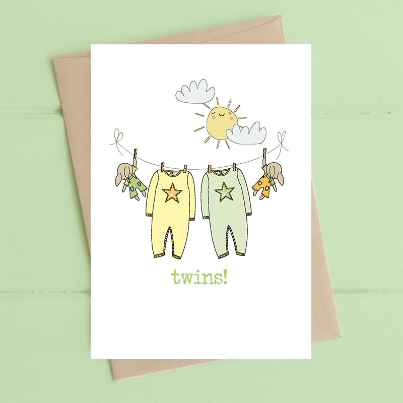 Twins ! - greetings card