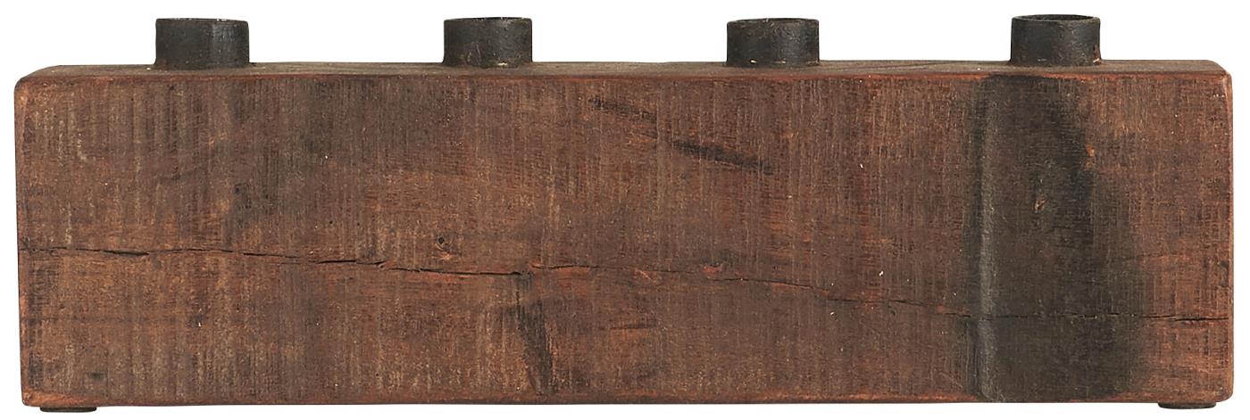 Wood Block Dinner Candle Holder