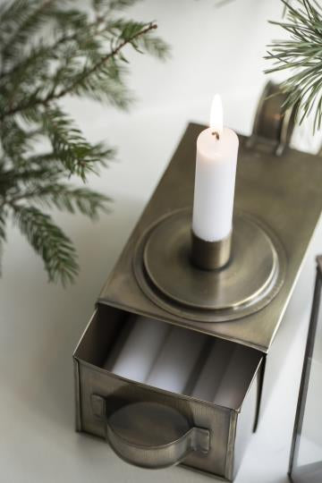 Rustic Antique Gold Candle Box