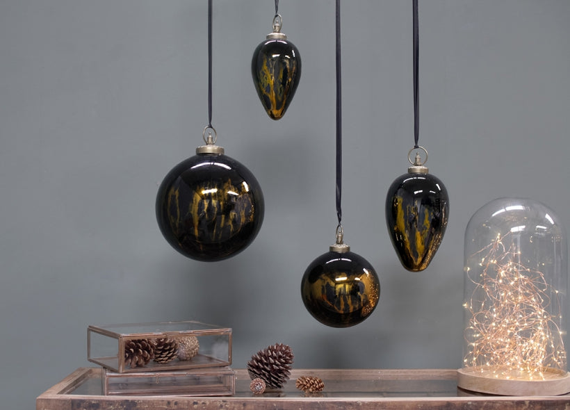 Danoa Giant Bauble Aged Amber & Black