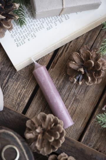 Short Rustic Dinner Candles - Pack of six