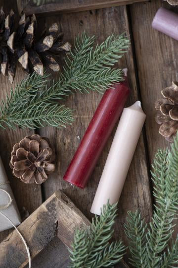 Short Rustic Dinner Candles - Pack of six