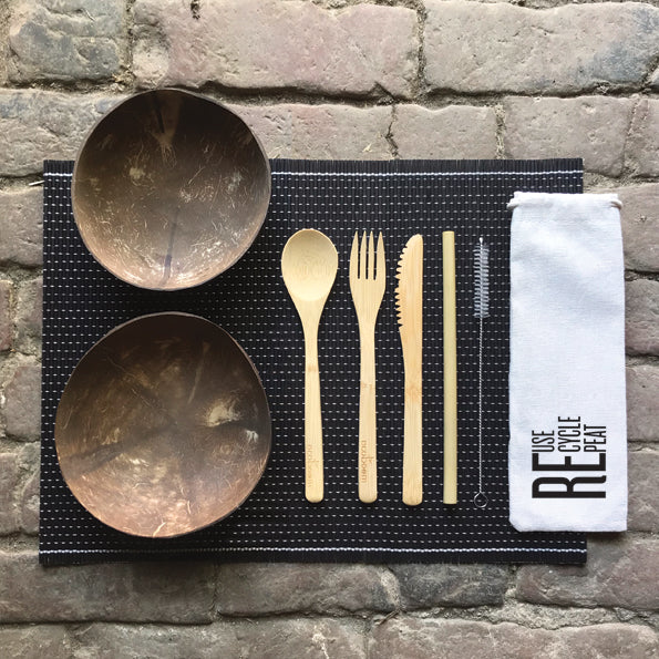 Picnic set - reusable- bamboo
