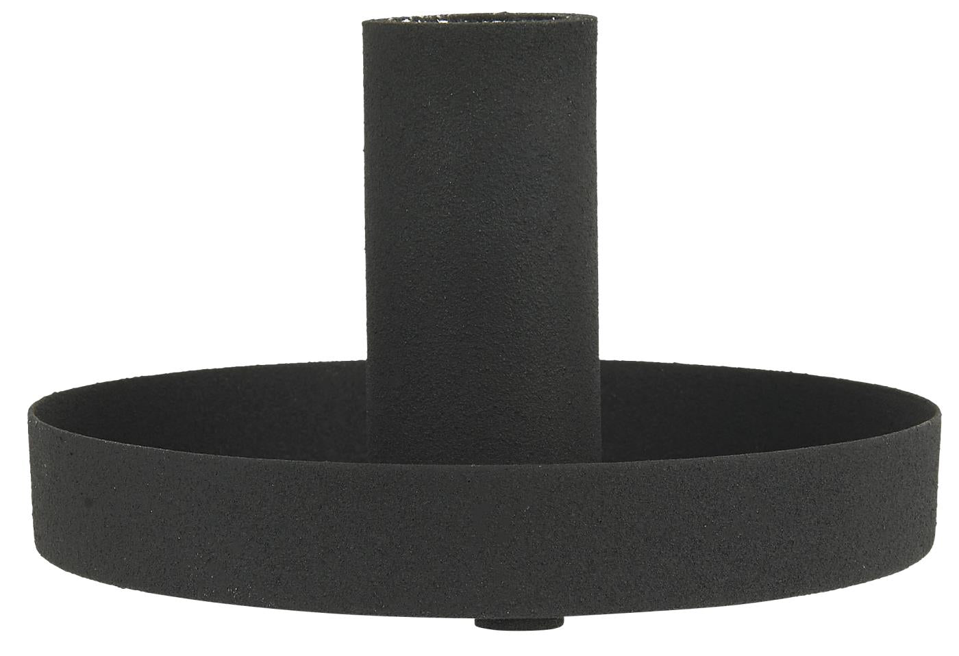 Matt Black Metal Dinner Candle Holder
