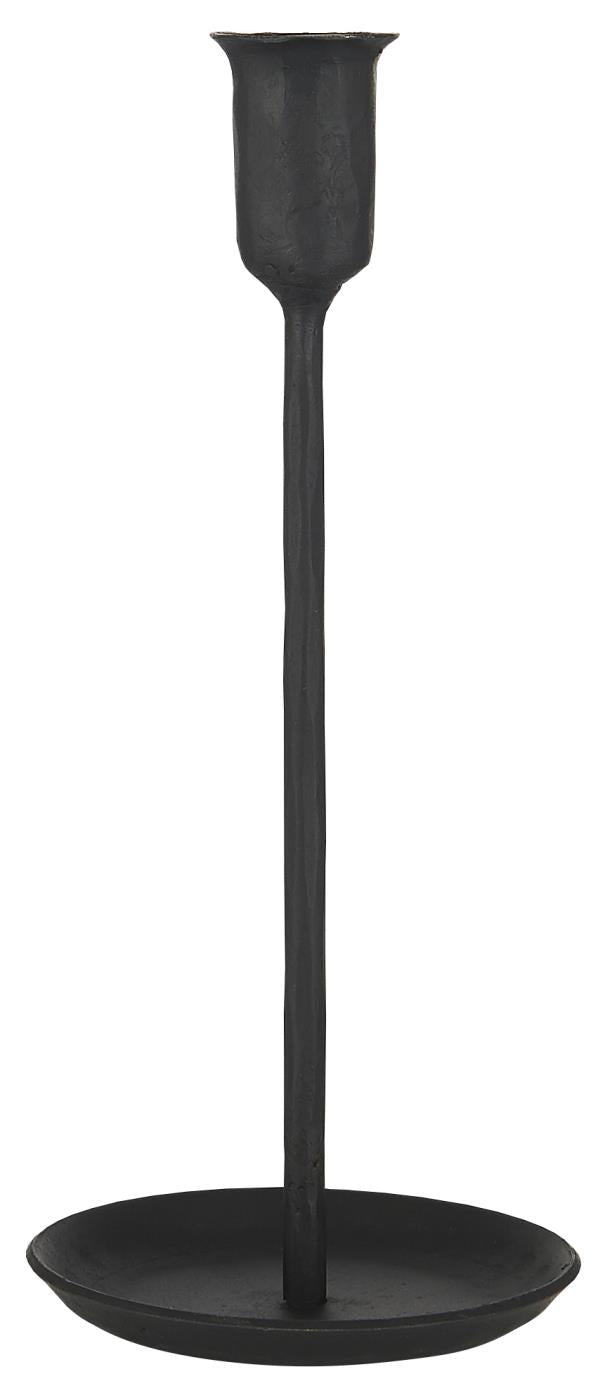 Handmade Rustic Candle Holder - Medium Black