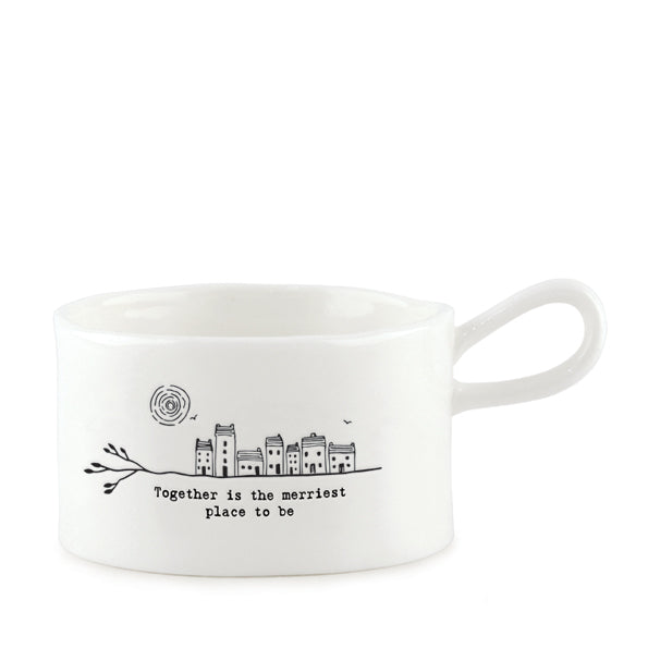 Handled tea light holder - Together is the merriest place to be