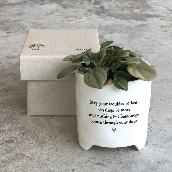 Porcelain Planter - May your troubles be less