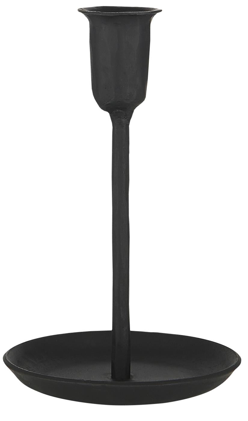 Handmade Rustic Candle Holder - Small Black