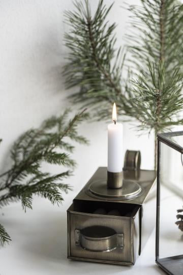 Rustic Antique Gold Candle Box