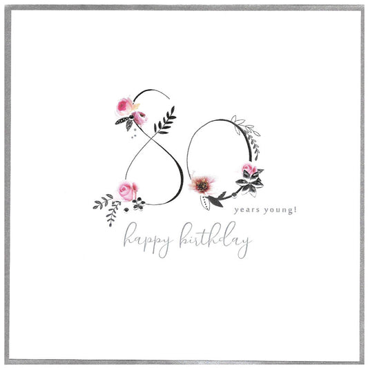 80 years young! - 80th Birthday Greetings card