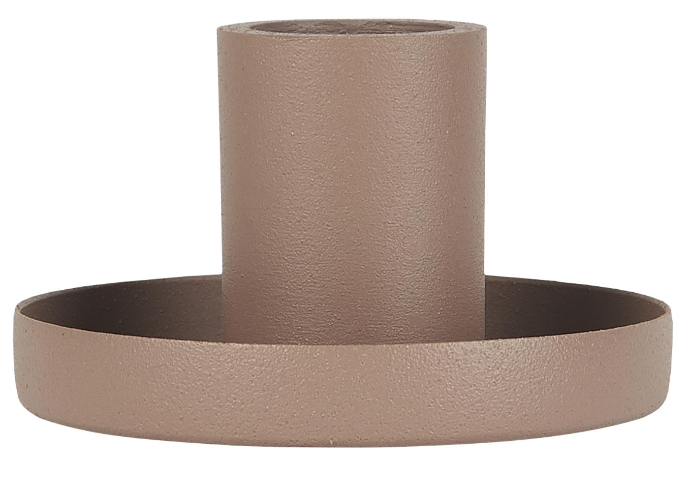 Dusky Pink Metal Dinner Candle Holder