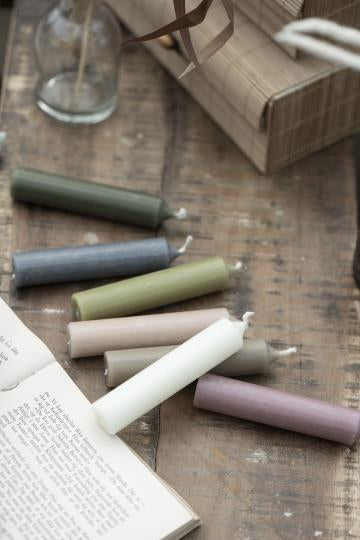 Short Rustic Dinner Candles - Pack of six