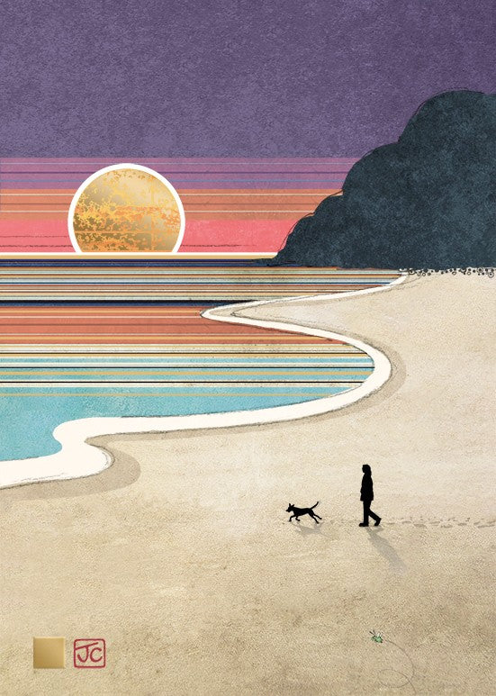 Dog Walker - Blank Greetings card