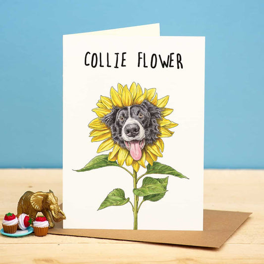 Collie Flower - card