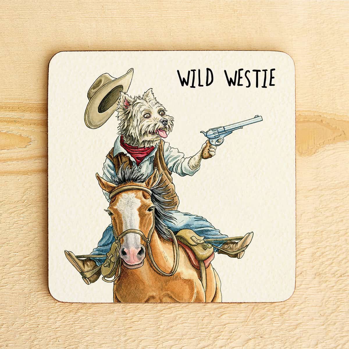Wild Westie - Dog Drinks Coaster