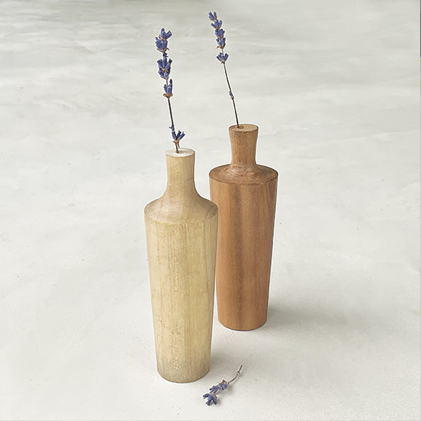 Handmade Wood Turned Vase - Light Wood