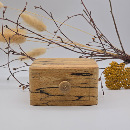 Natural edge wooden box - Spalted Beech