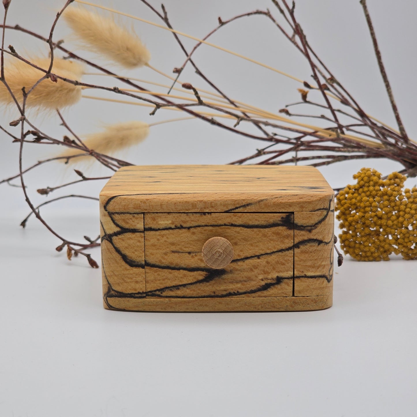 Natural edge wooden box - Spalted Beech