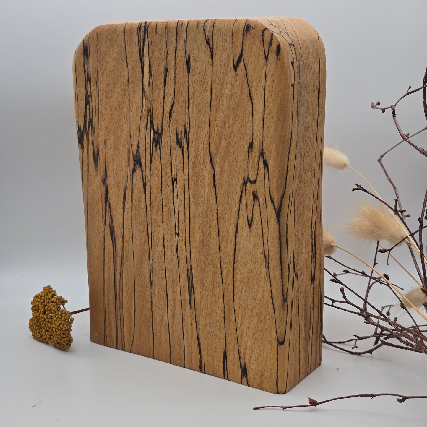Natural edge wooden quadruple drawer block with secret four drawer stack - Spalted Beech