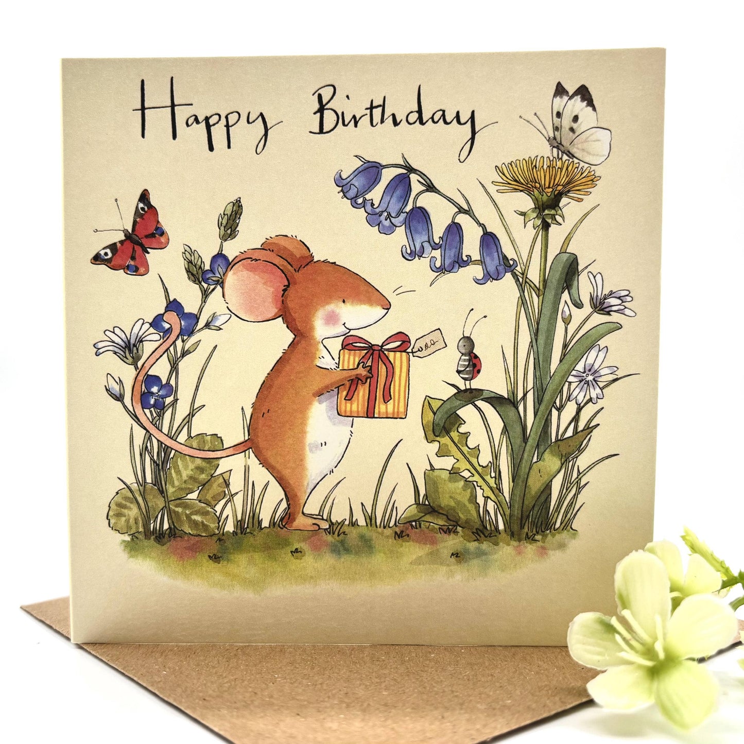Birthday Card - Mouse and Present