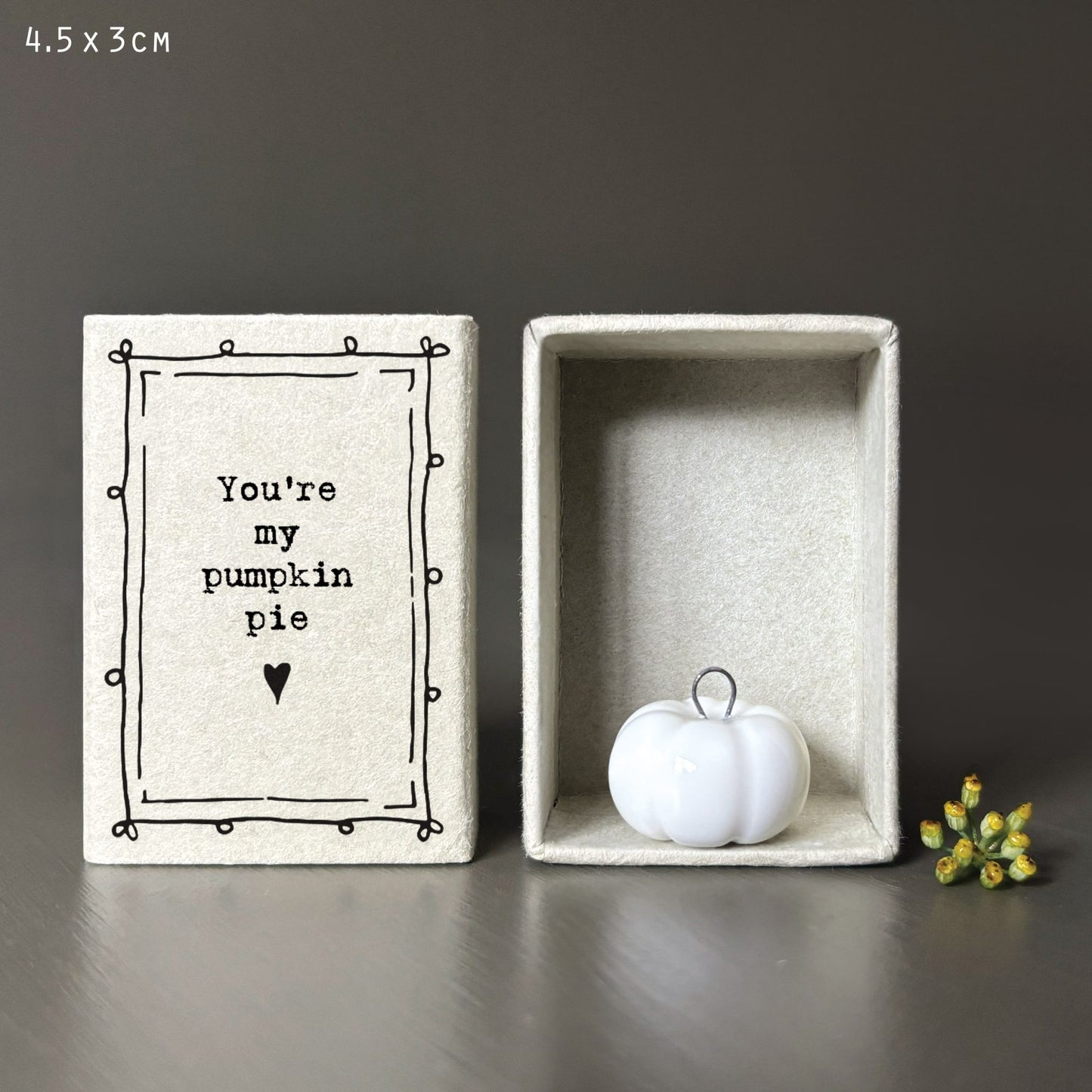Porcelain Pumpkin Matchbox Keepsake