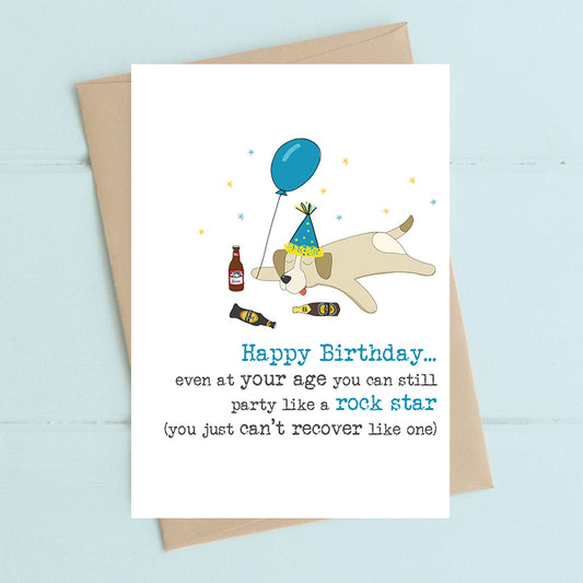 Happy Birthday rock star - Card