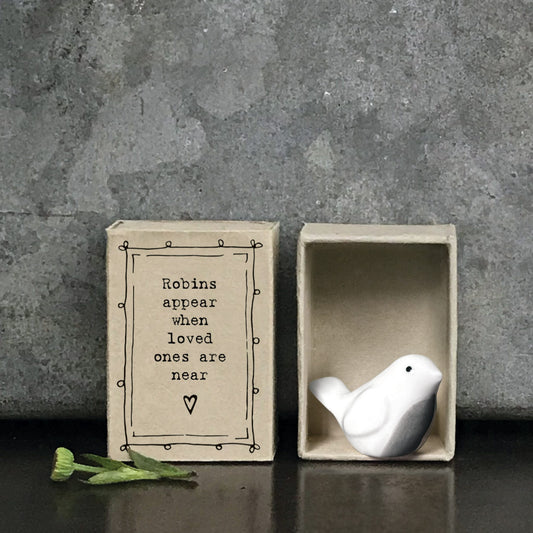 Robins appear - Matchbox Porcelain
