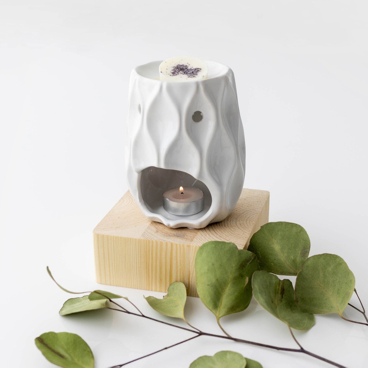 Geometric Wax Melt Burner | Wax Melt Warmer: Grey