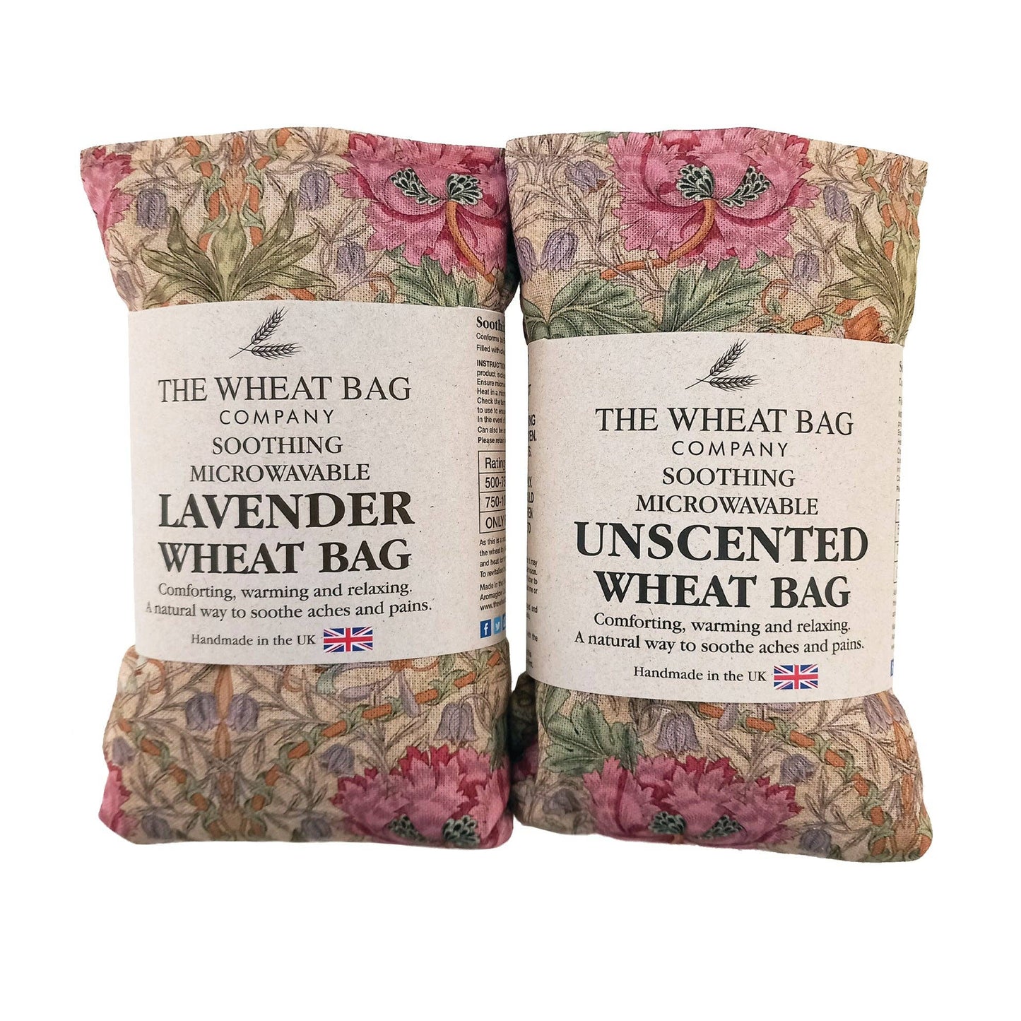 William Morris Honeysuckle Rose Cotton Wheat Bag: Lavender