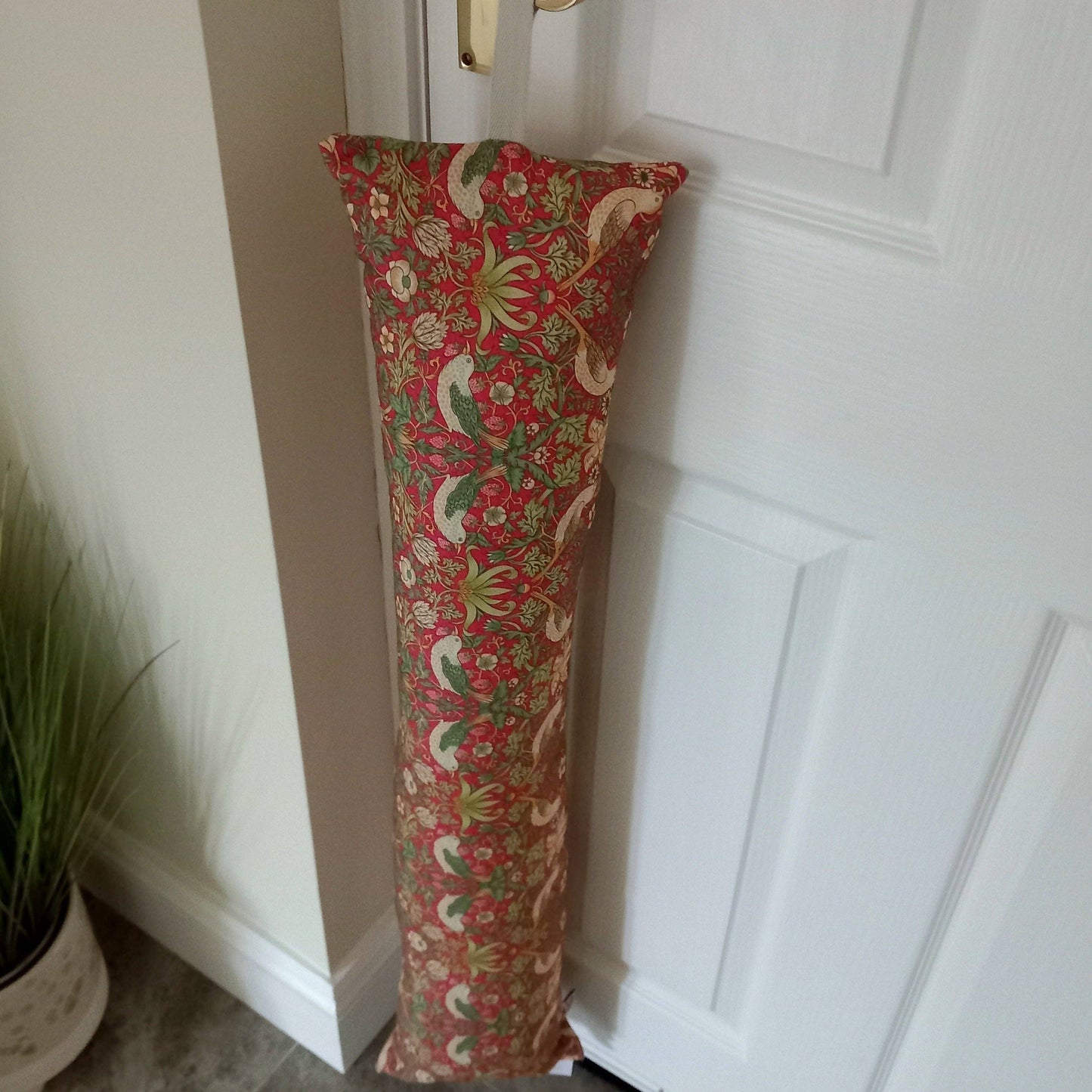 Draught Excluder - William Morris Strawberry Thief, Crimson