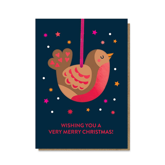 Little Robin Pop-out Christmas Bauble Card | Ornament: Celo Bags