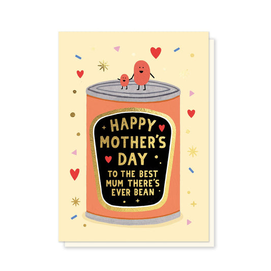 Mummy Bean Card | Mother's Day Card | Luxury Foil Card