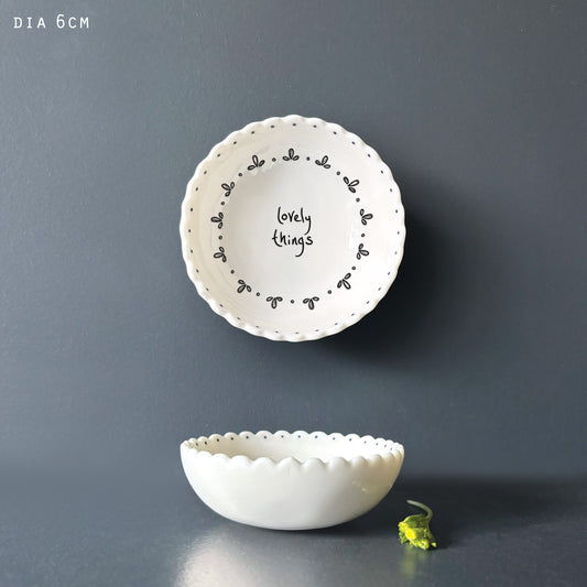 Porcelain scalloped small bowl - Lovely Things