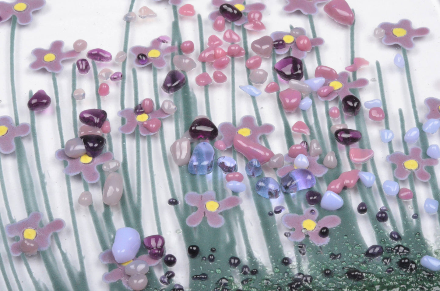 Handmade Fused Glass - Violet Token