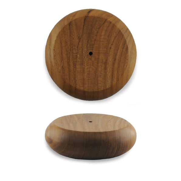 Wood incense holder - round solid