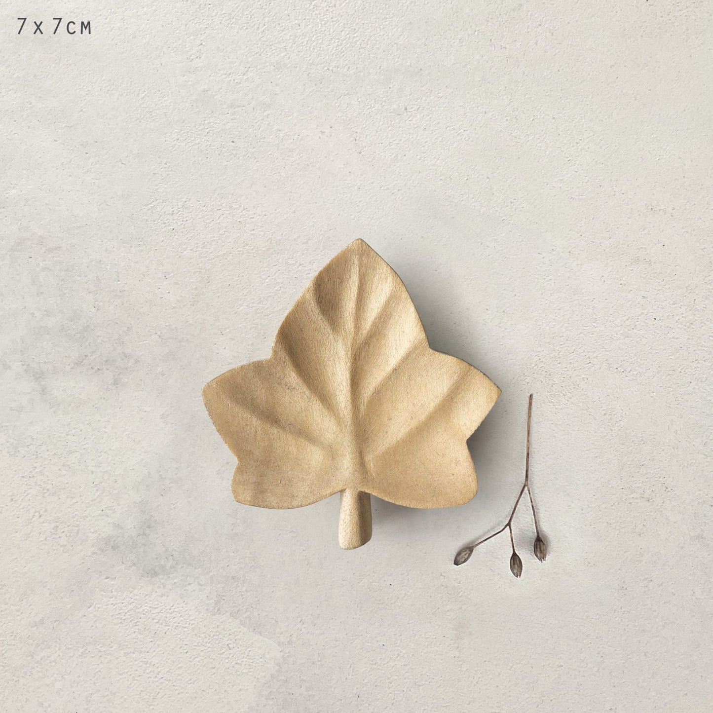 Handcarved Wooden leaf - hanging Ivy Leaf