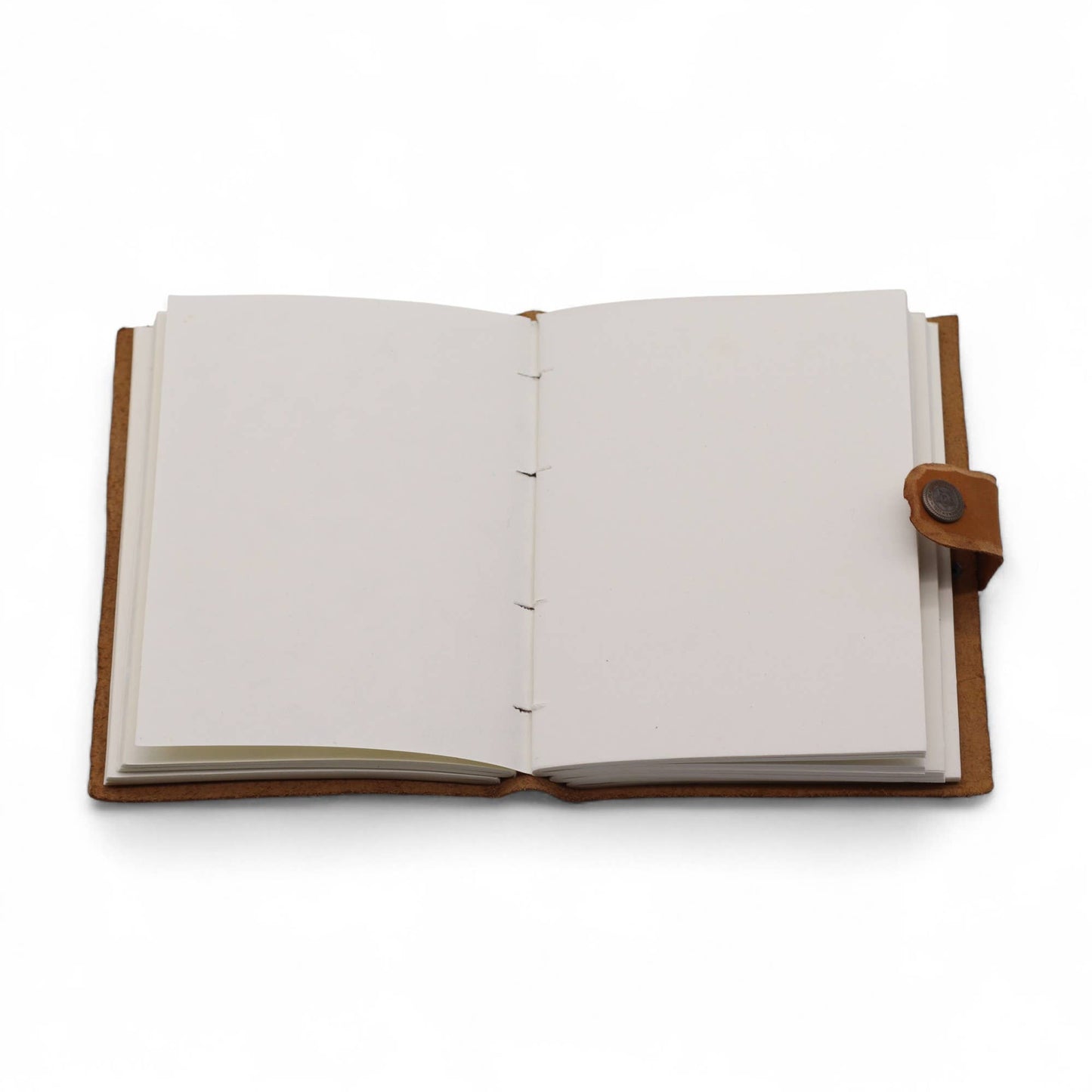 Leather Embossed Notebook - Tan Floral Pattern