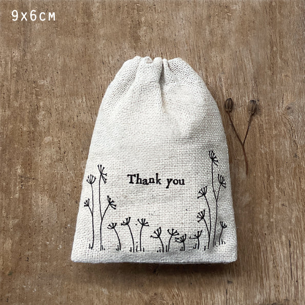 Small Drawstring Bag - Thank you