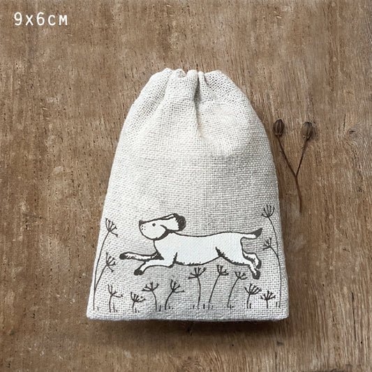 Small Drawstring Bag - Dog