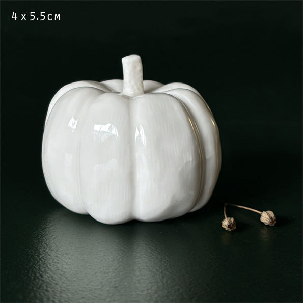 Natural white porcelain pumpkin