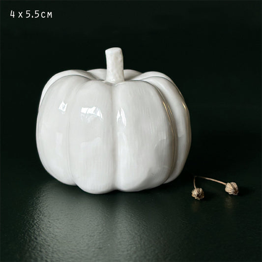 Natural white porcelain pumpkin