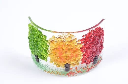 Handmade Fused Glass - Autumn Curve